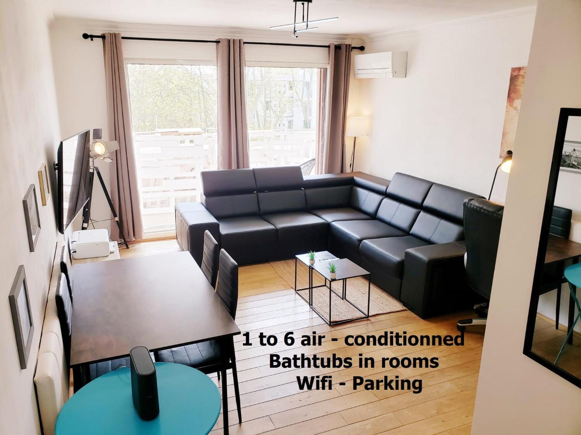 Suite From 1 To 6 - Bathtubs In Rooms - Air Conditioned Residential Appartement - Self-Arrival - Wifi - Netflix Disney - Kitchen - Laundry - Parking Aviñón Exterior foto