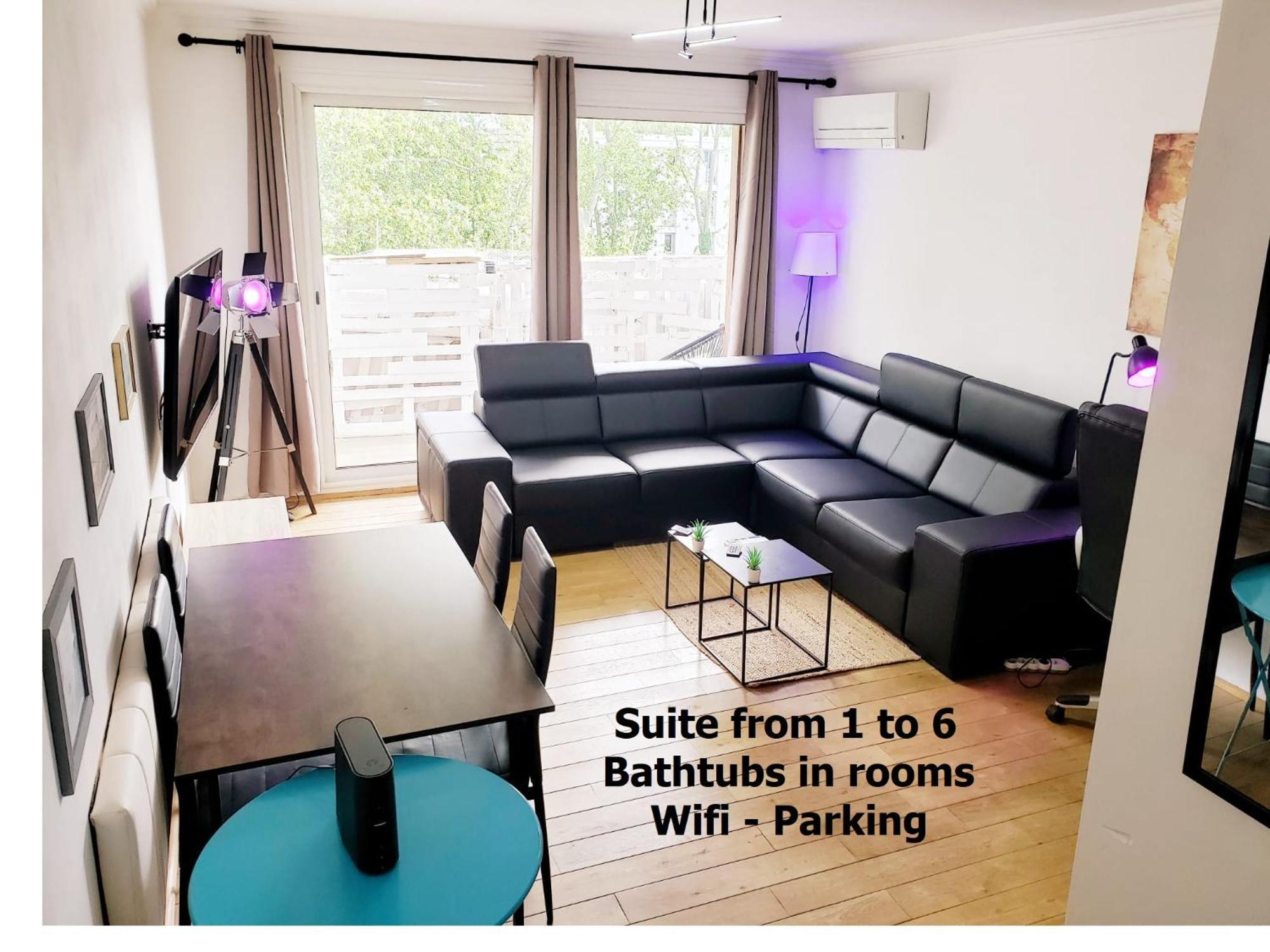 Suite From 1 To 6 - Bathtubs In Rooms - Air Conditioned Residential Appartement - Self-Arrival - Wifi - Netflix Disney - Kitchen - Laundry - Parking Aviñón Exterior foto